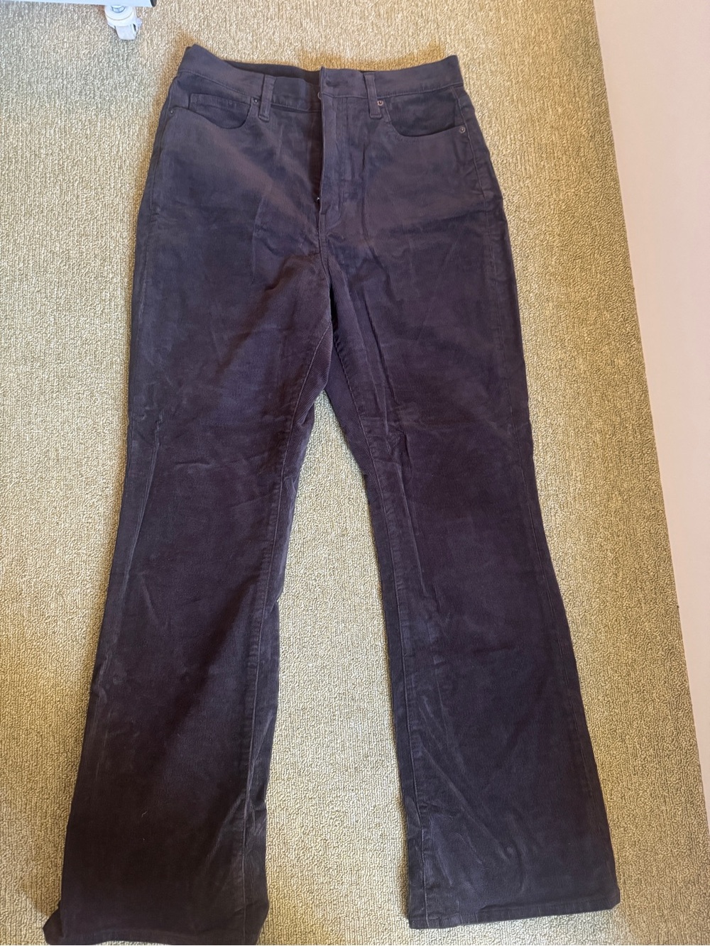 Uniqlo Women's Dark Brown Corduroy Flared Pants